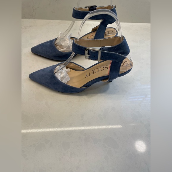 Blue Sole‎ Society Suede Leather Ankle Strap 2.5 in. Pumps  Women Size 6.5. - Picture 6 of 11